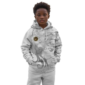 Montford Point Marines Kid Hoodie Flame Fire Military White Camo