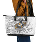 Montford Point Marines Leather Tote Bag Flame Fire Military White Camo