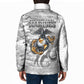 Montford Point Marines Padded Jacket Flame Fire Military White Camo