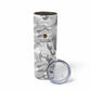 Montford Point Marines Skinny Tumbler Flame Fire Military White Camo