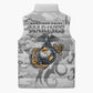 Montford Point Marines Sleeveless Puffer Jacket Flame Fire Military White Camo