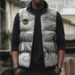 Montford Point Marines Sleeveless Puffer Jacket Flame Fire Military White Camo