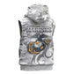 Montford Point Marines Sleeveless Zip Hoodie Flame Fire Military White Camo
