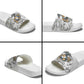 Montford Point Marines Slide Sandals Flame Fire Military White Camo