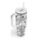 Montford Point Marines Tumbler With Handle Flame Fire Military White Camo