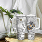 Montford Point Marines Tumbler With Handle Flame Fire Military White Camo