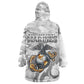 Montford Point Marines Wearable Blanket Hoodie Flame Fire Military White Camo