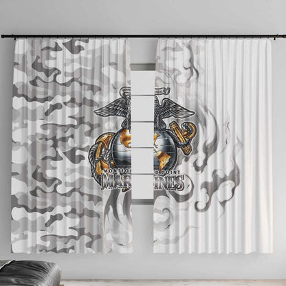 Montford Point Marines Window Curtain Flame Fire Military White Camo