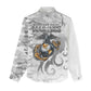 Montford Point Marines Women Casual Shirt Flame Fire Military White Camo