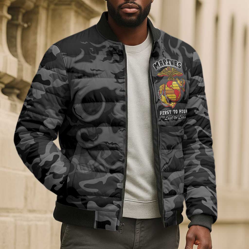 Montford Point Marines Bomber Puffer Jacket First To Fight Last to Leave