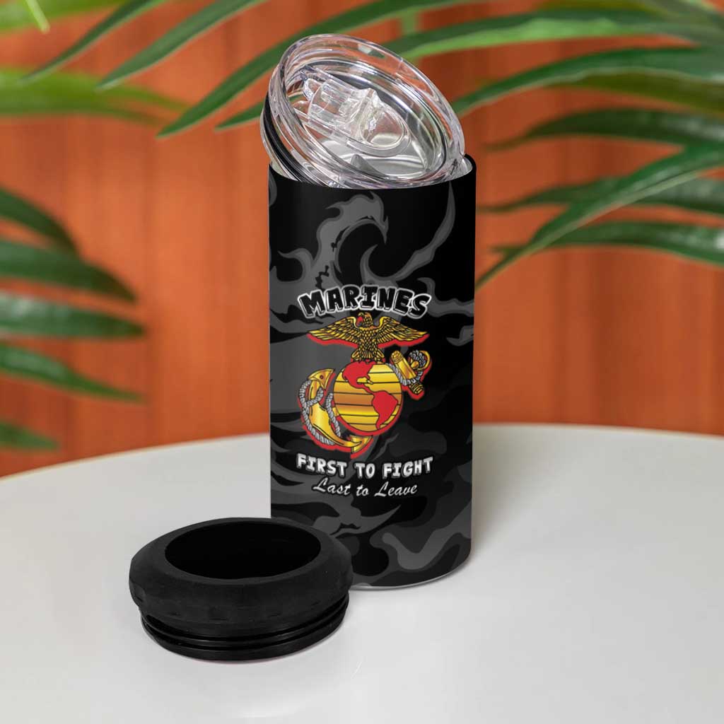 Montford Point Marines 4 in 1 Can Cooler Tumbler First To Fight Last to Leave