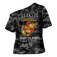 Montford Point Marines Cross Shoulder Shirt First To Fight Last to Leave