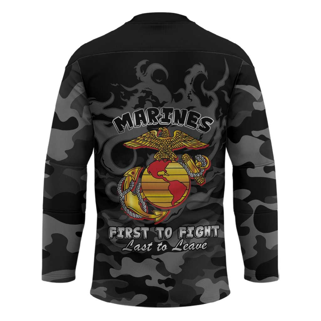 Montford Point Marines Hockey Jersey First To Fight Last to Leave