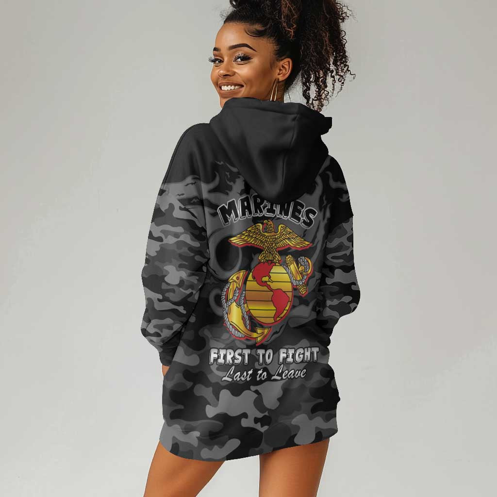 Montford Point Marines Hoodie Dress First To Fight Last to Leave