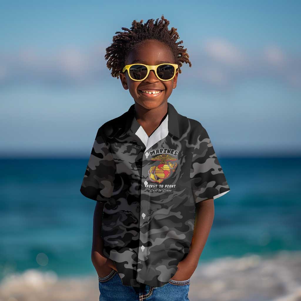 Montford Point Marines Kid Hawaiian Shirt First To Fight Last to Leave