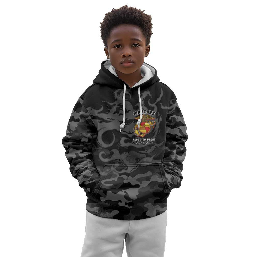Montford Point Marines Kid Hoodie First To Fight Last to Leave