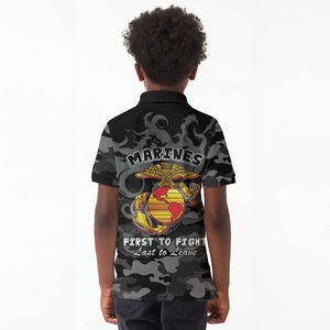 Montford Point Marines Kid Polo Shirt First To Fight Last to Leave