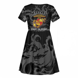 Montford Point Marines Kid Short Sleeve Dress First To Fight Last to Leave