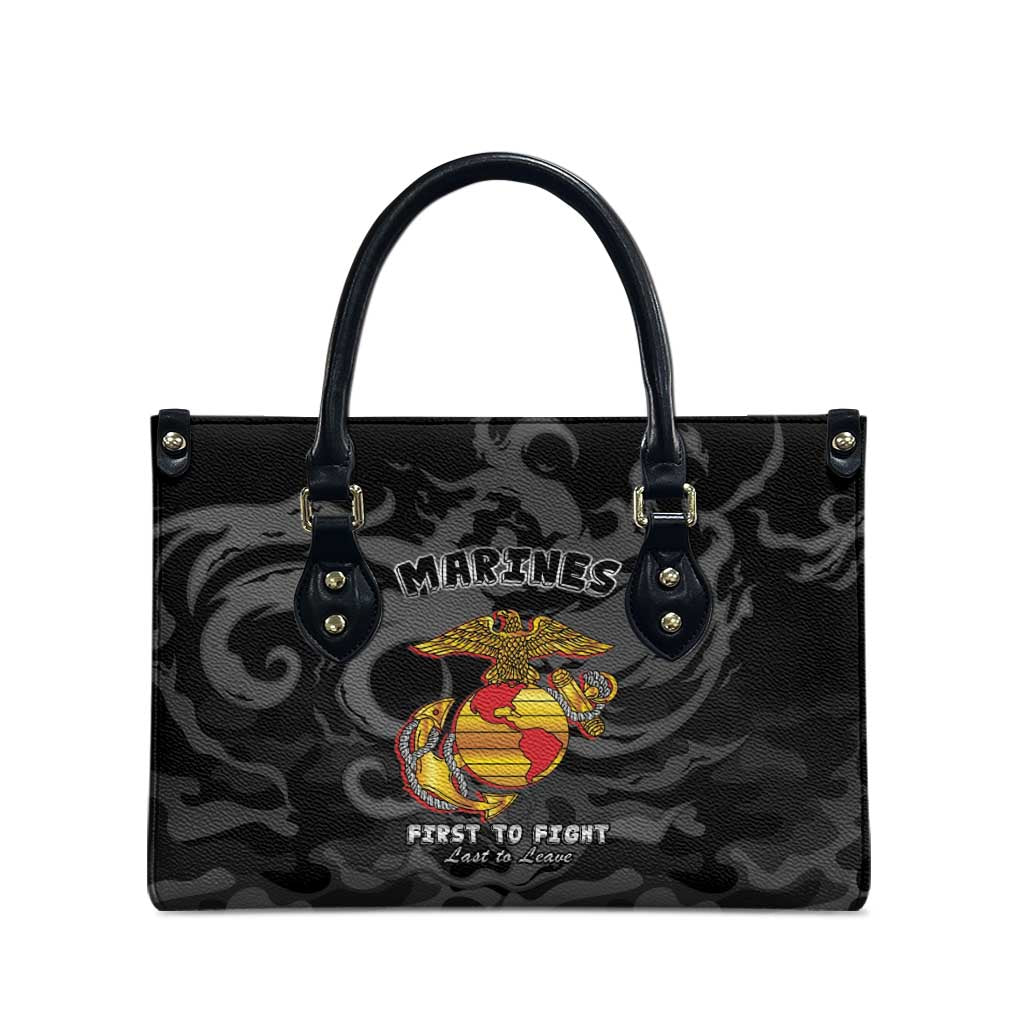 Montford Point Marines Leather Bag First To Fight Last to Leave