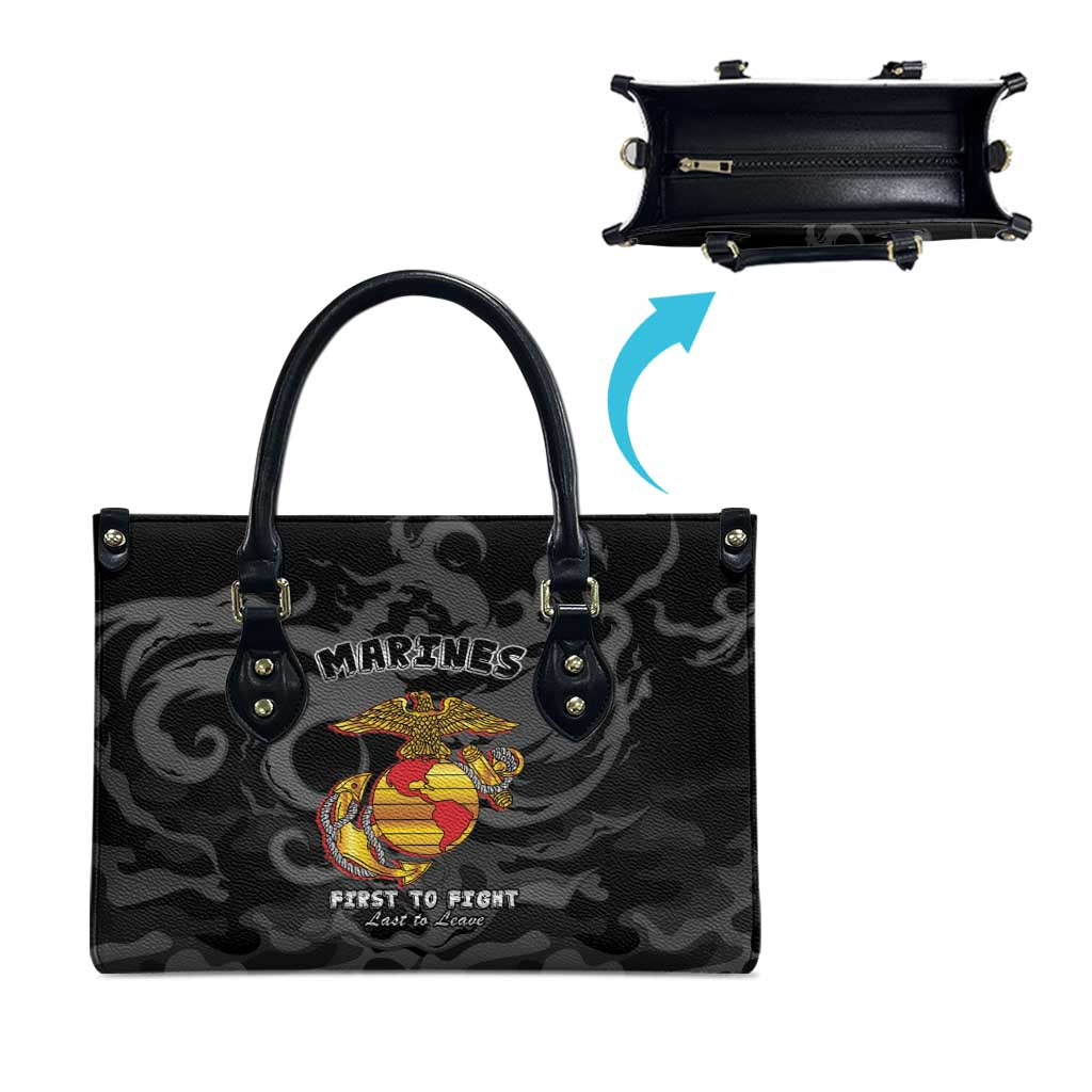 Montford Point Marines Leather Bag First To Fight Last to Leave