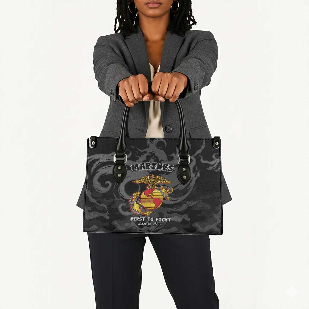 Montford Point Marines Leather Bag First To Fight Last to Leave