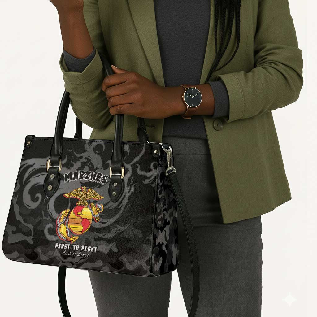 Montford Point Marines Leather Bag First To Fight Last to Leave