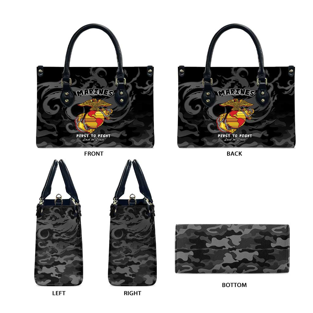 Montford Point Marines Leather Bag First To Fight Last to Leave
