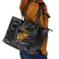 Montford Point Marines Leather Tote Bag First To Fight Last to Leave