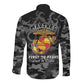 Montford Point Marines Long Sleeve Button Shirt First To Fight Last to Leave