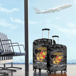 Montford Point Marines Luggage Cover First To Fight Last to Leave
