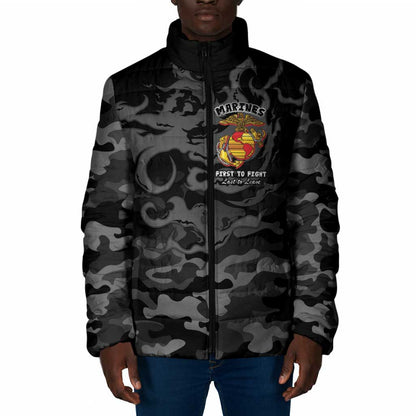 Montford Point Marines Padded Jacket First To Fight Last to Leave