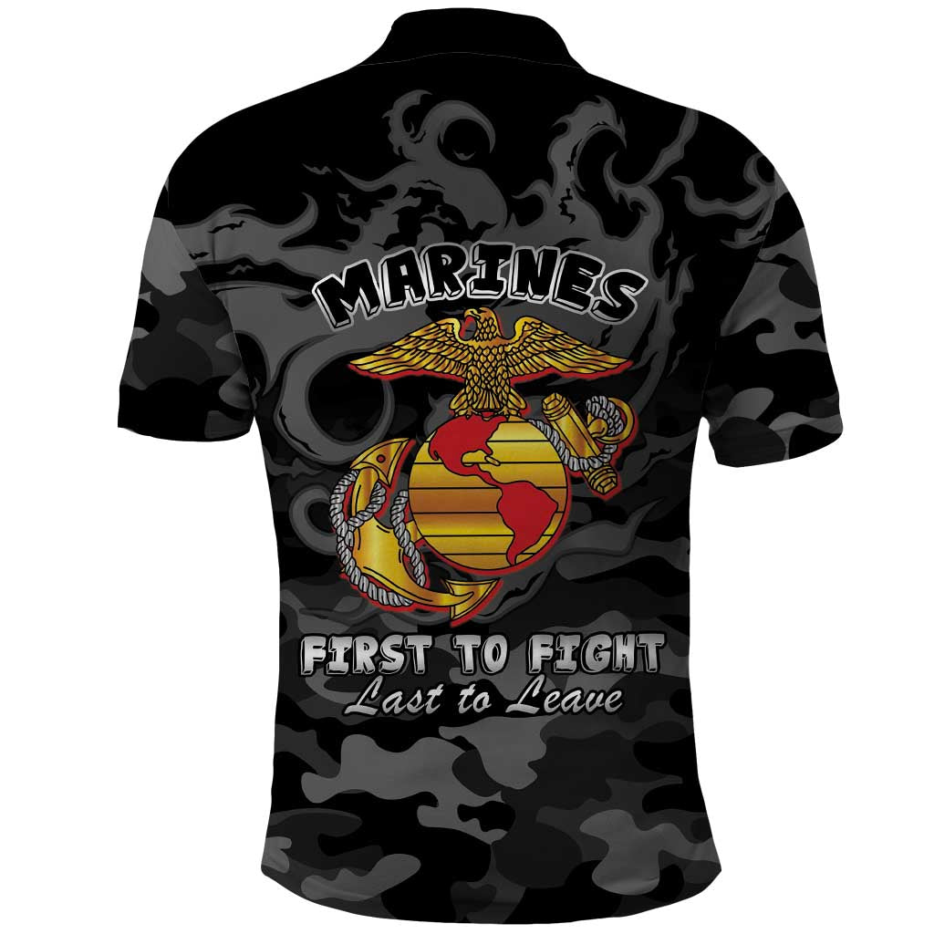 Montford Point Marines Polo Shirt First To Fight Last to Leave