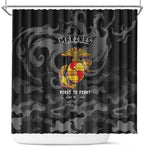 Montford Point Marines Shower Curtain First To Fight Last to Leave