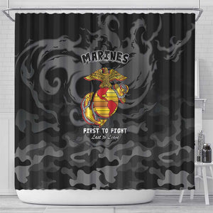 Montford Point Marines Shower Curtain First To Fight Last to Leave
