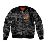 Montford Point Marines Sleeve Zip Bomber Jacket First To Fight Last to Leave