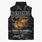 Montford Point Marines Sleeveless Puffer Jacket First To Fight Last to Leave