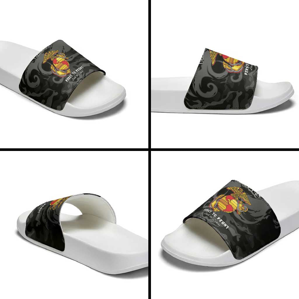 Montford Point Marines Slide Sandals First To Fight Last to Leave