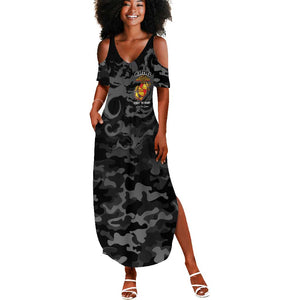 Montford Point Marines Summer Maxi Dress First To Fight Last to Leave