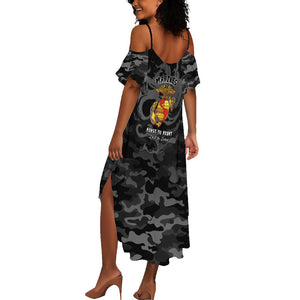 Montford Point Marines Summer Maxi Dress First To Fight Last to Leave
