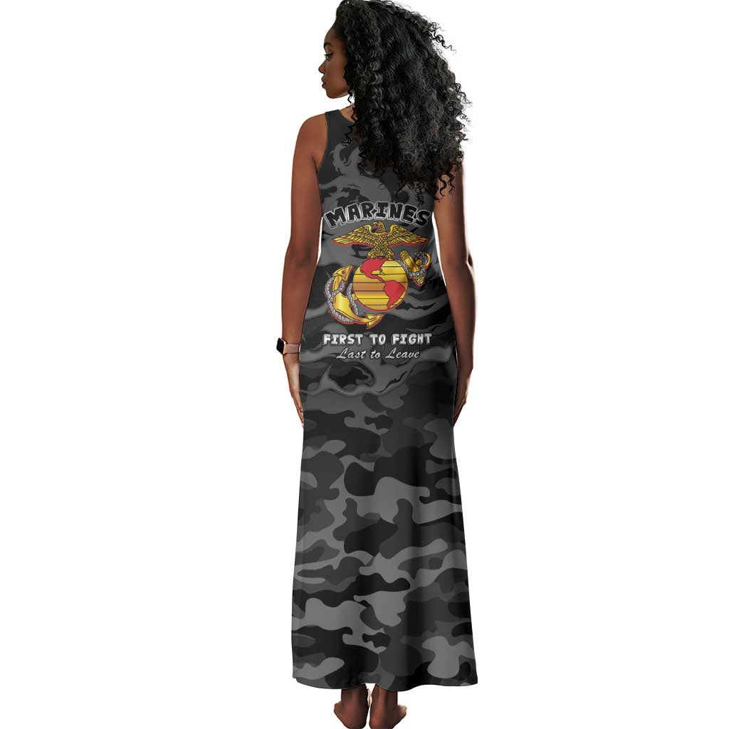 Montford Point Marines Tank Maxi Dress First To Fight Last to Leave