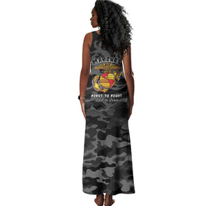 Montford Point Marines Tank Maxi Dress First To Fight Last to Leave