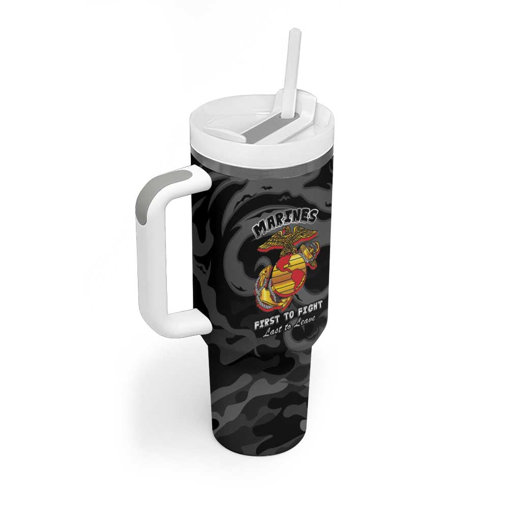 Montford Point Marines Tumbler With Handle First To Fight Last to Leave