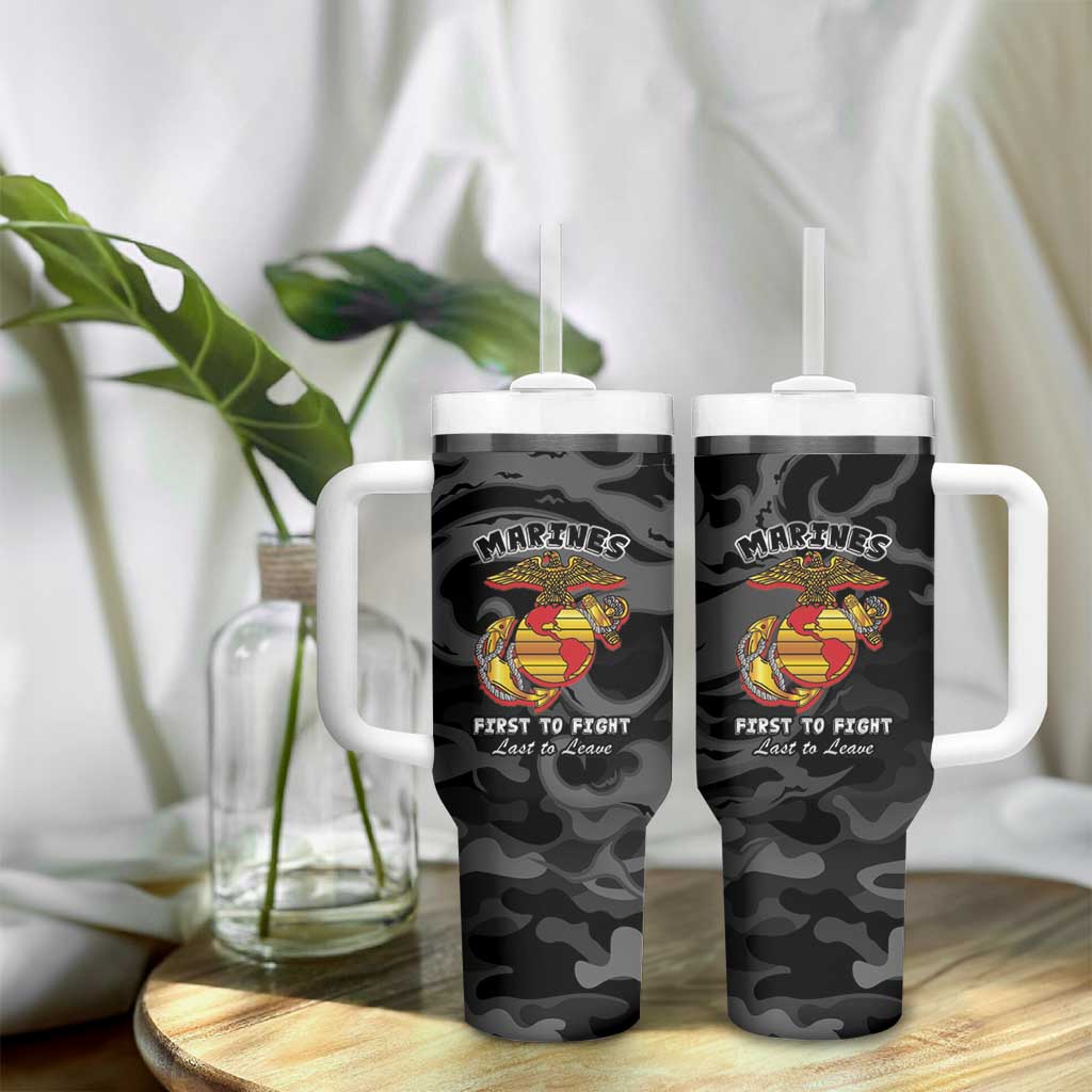 Montford Point Marines Tumbler With Handle First To Fight Last to Leave