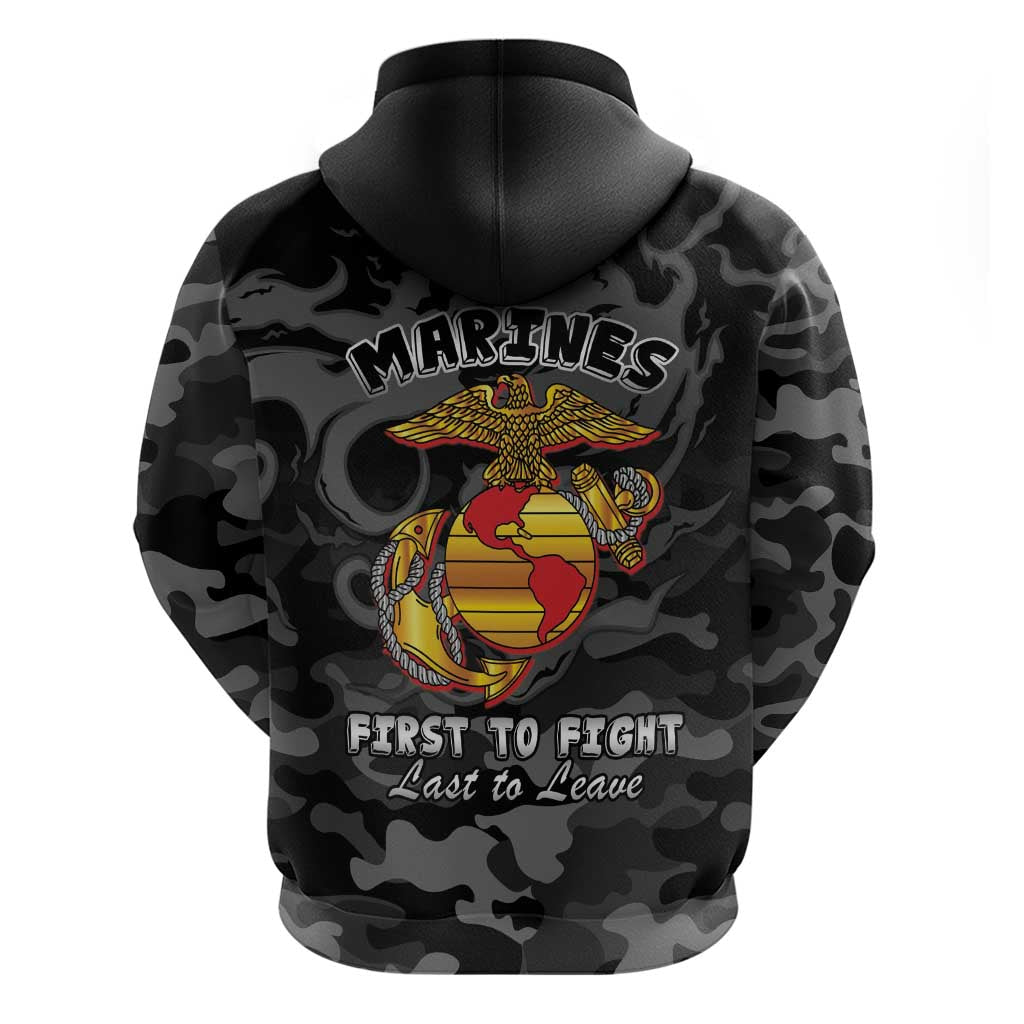 Montford Point Marines Zip Hoodie First To Fight Last to Leave