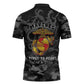 Montford Point Marines Zipper Polo Shirt First To Fight Last to Leave
