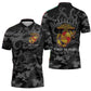 Montford Point Marines Zipper Polo Shirt First To Fight Last to Leave