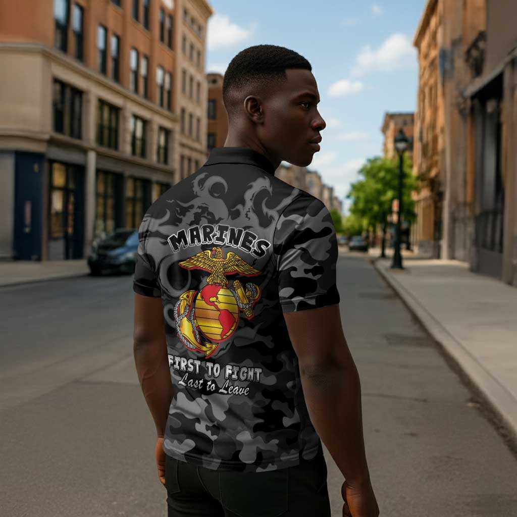 Montford Point Marines Zipper Polo Shirt First To Fight Last to Leave