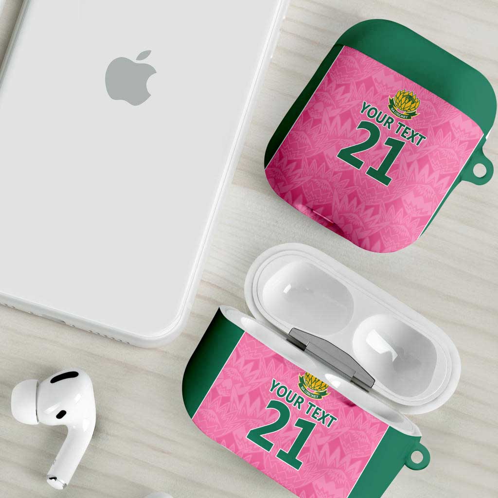 Pink South Africa Cricket Custom AirPods Case African King Proteas Be Way Pink