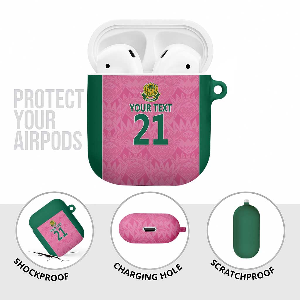 Pink South Africa Cricket Custom AirPods Case African King Proteas Be Way Pink