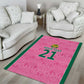 Pink South Africa Cricket Custom Area Rug African King Proteas Be Way Pink